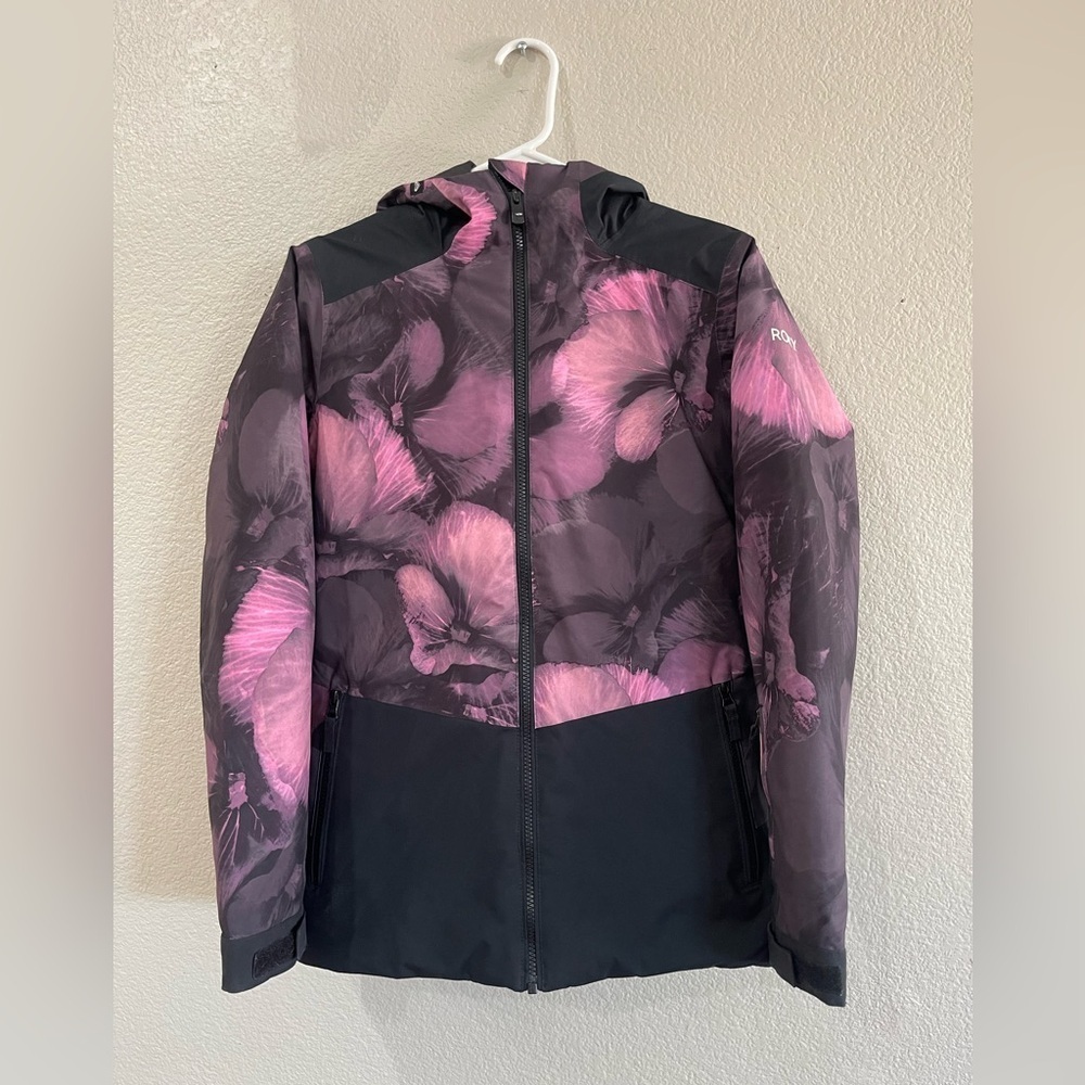 Roxy Pink and Black Floral Jacket